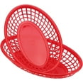 thumbnail image 3 of Tutuviw 12 Pack Red Fast Food Baskets, Plastic Serving Baskets Restaurant Baskets for Hot Dogs, Chicken, Burgers, Sandwiches, Fries(12Pcs,Red), 3 of 8