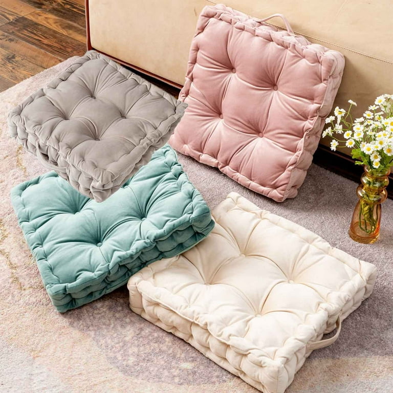 Velvet floor cushion sale