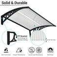 thumbnail image 4 of Yescom 39"X29" Window Awning Door Canopy Polycarbonate Anti-UV30+ Cover Outdoor Rain Snow Protection Patio White Board, 4 of 8