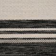 thumbnail image 2 of Laddha Home Designs 7.5' x 9.5' White and Gray Striped Border Rectangular Outdoor Area Throw Rug, 2 of 8