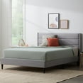 thumbnail image 4 of Rest Haven Renton Upholstered Channeled Platform Bed, Full, Gray, 4 of 13