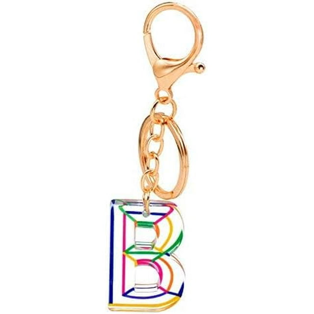 Letter Keychain,26 Letters A-Z Decorative Letter Keychain,Name Keychain for Women Girls Men Teenager Gift