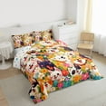 thumbnail image 3 of Manfei Kawaii Pet Dogs Bedding Comforter Set,Color Cartoon Flowers Twin Comforter Sets,Cute Daisy Blossom Bedding Set For Girls Boys,Microfiber Bedroom Decor Reversible,2 Pieces, 3 of 8