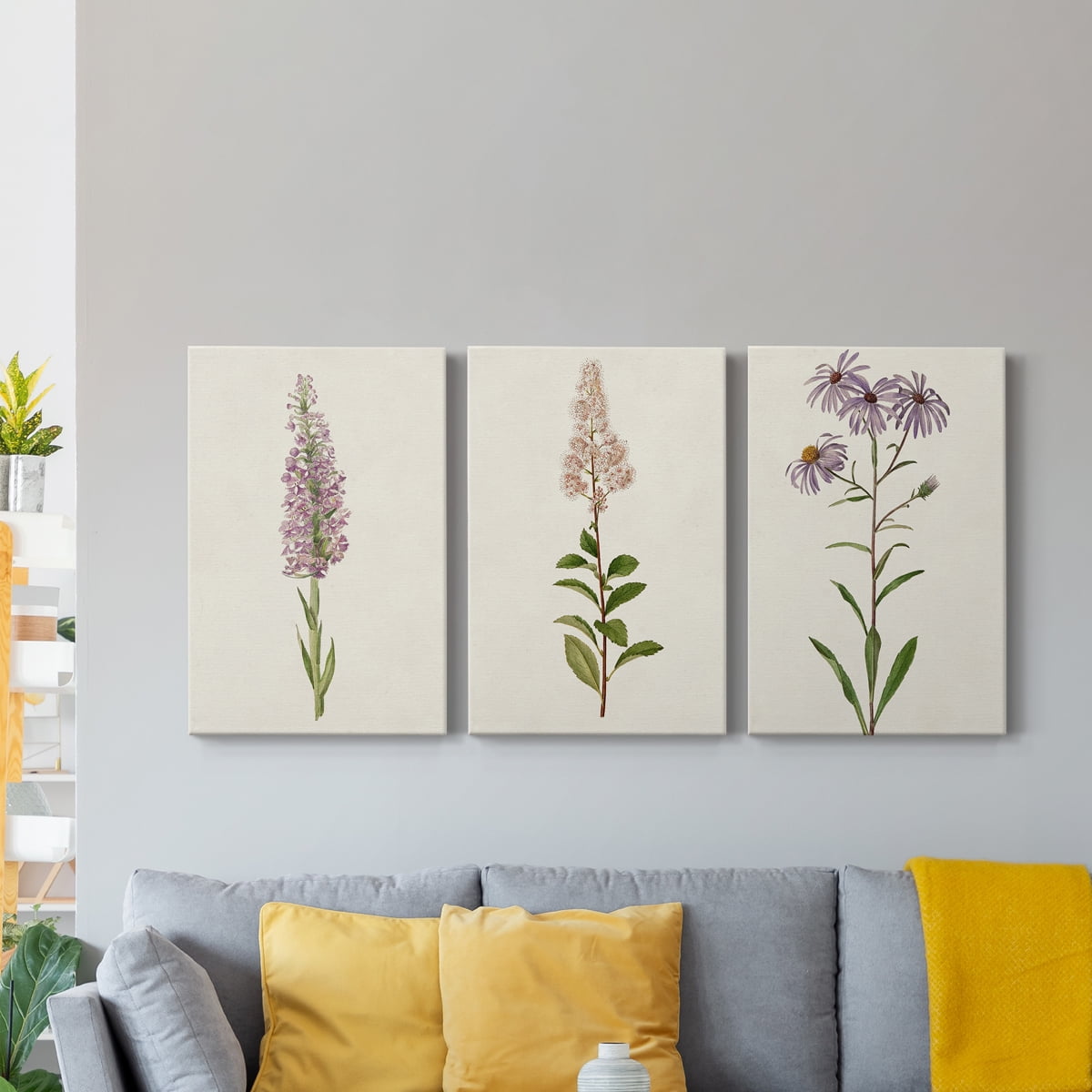 Mauve Garden Flowers I Premium Gallery Wrapped Canvas - Ready to Hang - 18 x 27 Each