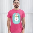thumbnail image 3 of Tee Hunt Merry Everything T-Shirt Christmas Snowman Holiday Spirit Xmas Men's Tee, Hot Pink, X-Large, 3 of 5