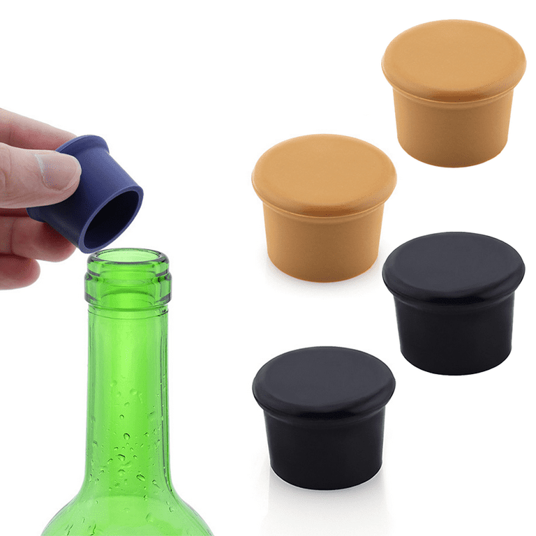 Wine Bottle Stopper Silicone/ Beer/ Drink Caps Reusable Unbreakable Sealer  Covers 