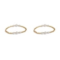 thumbnail image 4 of Sonducket Pulseras de tobillo con cuentas de arroz Cadenas de tobillo Tobilleras delicadas y elegantes para niñas 25 veinticinco 2piezas Sonducket CBP200707, 4 of 6
