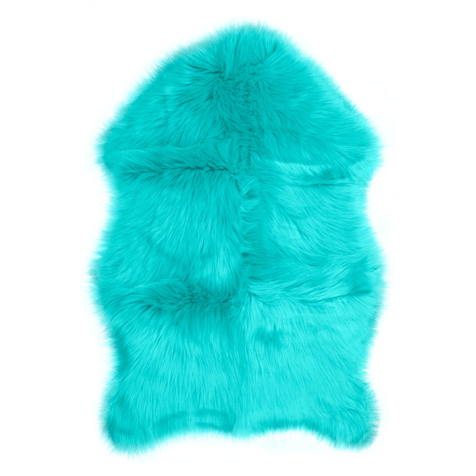 Faux Fur Sheepskin Rug – Teal, Furry Rugs for Vanity Seats Chairs Cover ...
