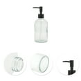 thumbnail image 5 of Unique Bargains 1 Pc Durable Cylinder Glossy Soap Dispenser 13.53oz Clear Black, 5 of 6