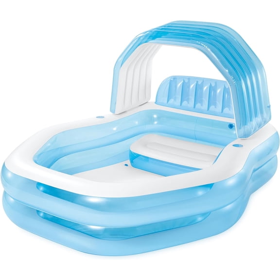 SLOOSH Piscine Gonflable avec sièges, 305 x 257 x 66 cm, Piscine familiale Hors-Sol épaisse et Durable avec Dossier et Porte-gobelets pour fêtes SLOOSH Piscine Gonflable avec sièges, 305 x 257 x 66 cm, Piscine familiale Hors-Sol épaisse et Durable avec Dossier et Porte-gobelets pour fêtes