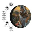 thumbnail image 4 of Fuzoiu Flower Field Cute Bulldog Print Universal Spare Tire Cover with Buckle Strap, Waterproof Wheel Covers for Jeep, Trailer, RV, Truck and All Car-14 inch, 4 of 6
