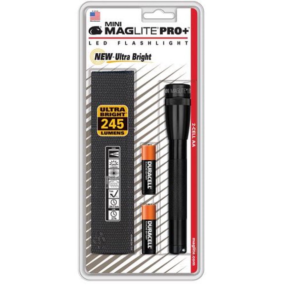Mini Maglite LED 2-Cell AA PRO + Flashlight – Black