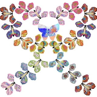 Outee 24 Packs Magic Flying Butterfly Card Surprise Wind up Butterfly in  the Boo