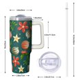 thumbnail image 2 of 30oz Holiday Tumbler with Lid and Straw, Stainless Steel Cup with Handle Reindeer Travel Coffee Mug, Christmas Gifts for Women Men, 2 of 5