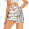 thumbnail image 4 of Picia Winter Christmas And New Year Deer Pattern Women's 2 in 1 Athletic Running Shorts High Waisted Workout Casual Gym Sweat Shorts with Comfy Liner Zipper Pockets-Medium, 4 of 9