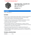 thumbnail image 2 of Blower Motor Relay - Compatible with 2005 - 2008 Suzuki XL-7 2006 2007, 2 of 2