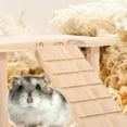 thumbnail image 3 of COMPUKAS Hamster Enclosure Platforms Wooden Ramp Small Hamster Bridge 1 Set, 3 of 7