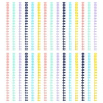 Masteelf 30pcs Plastic Binding Spines Combs for Notebook Binding 30 Rings Replacement Binder Mechanism for DIY Projects Assorted Color