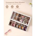 thumbnail image 4 of Caja de almacenamiento de gafas de sol Lolalet con 12 ranuras y 2 capas para mujer, 4 of 7