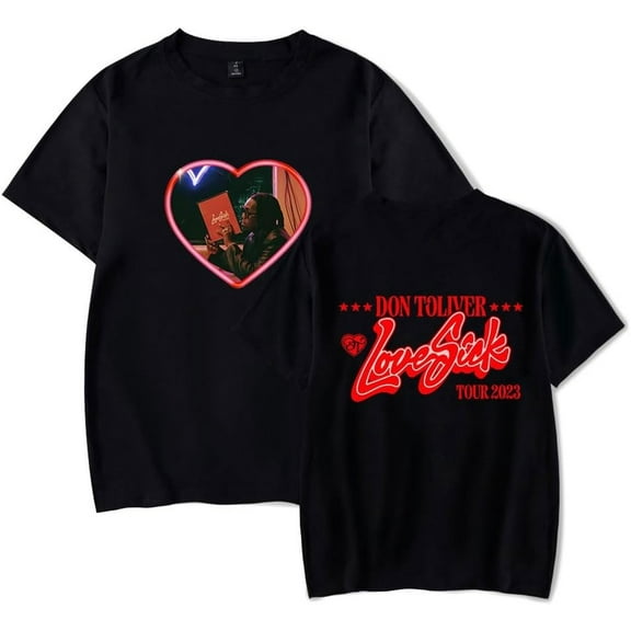 Don Toliver T-shirt Love Sick Tour Merch Women Men Summer Classic Crewneck Short Sleeve Tee