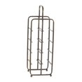 Decmode Contemporary 8Bottle Iron Wine Storage Rack, Brass