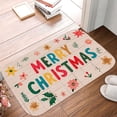 thumbnail image 5 of 1pc Merry Christmas Absorbent Non-Slip Bathroom Thickened Flannel Rug Decor,Soft,Quick Drying,Suitable For Indoor/outdoor Use,Bathrooms,Bedrooms,Kitchens,Terrace,Laundry Rooms,16"x24", 5 of 9