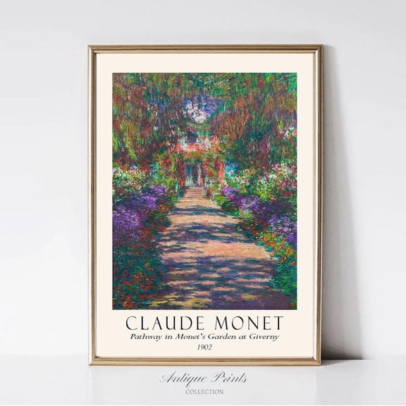 Monet, Claude Monet, Spring Monet Floral Wall Art, Vintage Impressionism Art, Monet Exhibition Poster,, Unframed Poster Size 8x12
