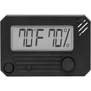 HTYSUPPLY HygroSet, Rectangle Digital Hygrometer for Humidors, Black (DHYG-Rec)