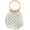 White, variant on Women Mini Clutch Tote Handbag Top-handle Bucket Drawstring Handbag Beach Woven Handmade Fishing Net Bag Pouch Purse