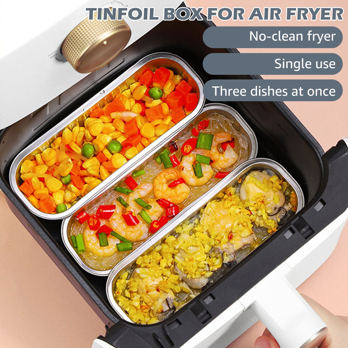 Air Fryer Aluminum Foil Pans, Cake Pans Disposable Aluminum, For Air Frye  Freezer & Oven Safe - For Baking, Cooking, Storage, Roasting, & Reheating -  Temu