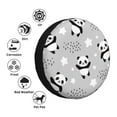 thumbnail image 5 of Easygdp Pandas Automobile Tire Dust Cover, 14-17in Spare Tire Cover Universal Fit for Trailer, Car, Truck, SUV, Jeep - 16 inch, 5 of 9