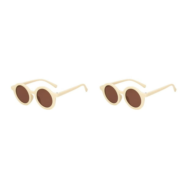 Gafas de sol ópticas Minnieouse redondas para bebés Beige 2Conjunto