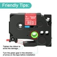 thumbnail image 2 of NineLeaf 30 Pack Compatible for Brother P-touch TZe-415 TZe415 TZ-415 TZ415 6mm 1/4'' White on Red Laminated TZe TZ Label Tape 0.23" x 26.2ft, 2 of 7