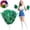 Green, variant on PET Cheerleading Pom Poms, Cheerleaders Cheer Pom Poms with Baton Handle, Cheering Squad Hand Flower for Adults Team Spirit Sports Game Dancing Party, Green