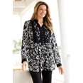 thumbnail image 2 of Woman Within Plus Size Button-Front Mixed Print Tunic, 2 of 5