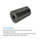 thumbnail image 4 of Uxcell Tapón de goma cónico de 13 mm a 17 mm con agujero para laboratorio y hogar, paquete de 5, color negro, 4 of 5