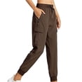 thumbnail image 3 of AILIYIL Women'S Cargo Pants Quick Drying Lightweight Outdoor Pants With Pockets (Brown,XXXL), 3 of 8