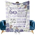 thumbnail image 1 of LHSHID 70th Birthday Gifts for Women Gifts for 70 Year Old Womens Blanket 70th Birthday Decorations Gifts Ideas for Her Wife Sister Mom Grandmother Friends 60x80in, 1 of 6