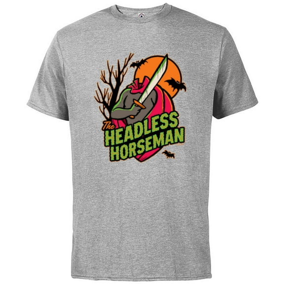 Disney 100 The Headless Horseman with Sword Halloween - Short Sleeve Cotton T-Shirt for Adults - Customized-Athletic Heather