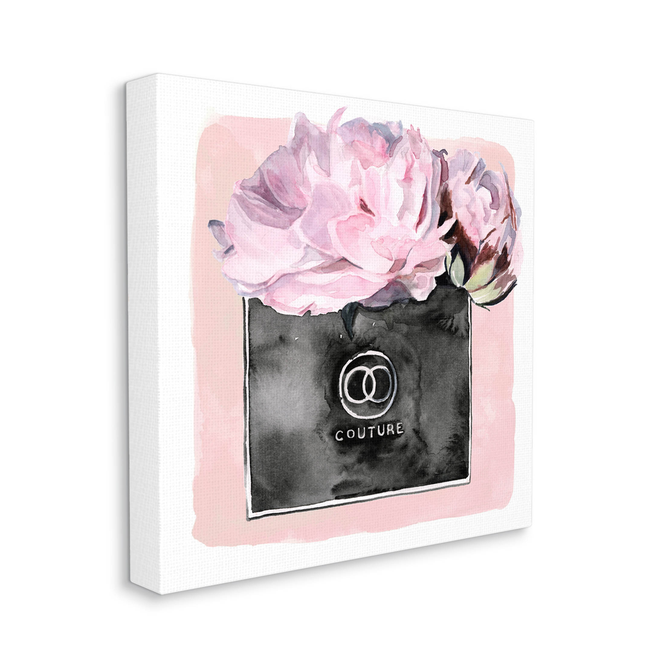 Stupell Industries Pink Glam Blossom Fashion Couture Vase Graphic Art Gallery Wrapped Canvas Print Wall Art, Design by Jennifer Paxton Parker