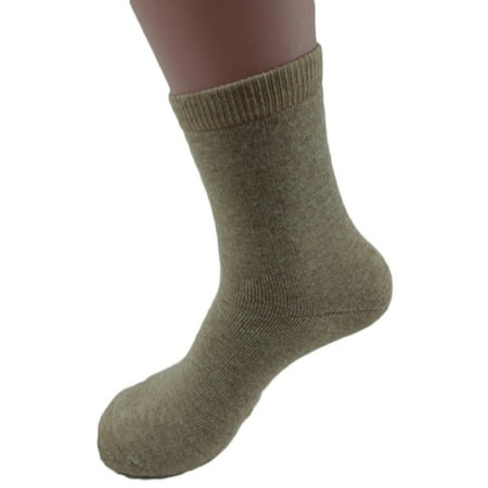 - Lovely Annie Women's 4 Pairs Thick Cashmere Wool Socks Plain Color Size 8-11(Beige)