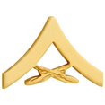 thumbnail image 4 of United States Marine Corps (USMC) chevron  LCPL Lance Corporal E-3 satin gold, 4 of 6