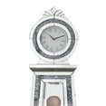 thumbnail image 2 of Benjara Mirrored Grandfather Clock with 3 Open Compartments- Silver, 2 of 6