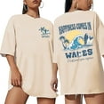 thumbnail image 2 of TINZ T-Shirt à Manches Longues Imprimé d'Été pour Femmes, Col Rond, Compression, Coupe Ample, Pack de T-Shirts à Manches Courtes pour Femmes, 2 of 5