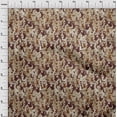 thumbnail image 4 of oneOone Tissu Polyester Spandex Marron Abstrait pour Robe Tissu Imprimé au Mètre 56 Pouces de Large, 4 of 4