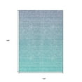 thumbnail image 3 of HomeRoots 588989 10 x 14 ft. Ombre Washable Indoor & Outdoor Rectangle Area Rug, Sky Blue & Teal Blue, 3 of 5