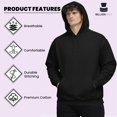 thumbnail image 5 of BILLIONHATS 3 Pack Mens Hoodie Sweatshirts, Cotton Blend, Bulk Adults Hoodies Sweatshirt, 5 of 7