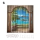thumbnail image 2 of Cortina con vista al mar Patrón Cortinas Decoración Drape Función impresa Máquina lavable para sala de estar Dormitorio Baño S 2 piezas Inevent HA010895-01, 2 of 7