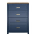 thumbnail image 4 of Ameriwood Home Armada 4 Drawer Dresser, Navy with Walnut top, 4 of 9