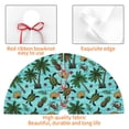 thumbnail image 4 of Lsque Pineapple Sea Turtle Print Christmas Tree Skirt, Tree Skirt with Ties or Velcro, Perfect for Holiday Decorations, Halloween, and New Year-48", 4 of 7